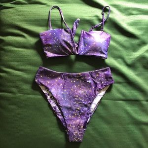 Reversible purple bathing suit, Never been worn!
